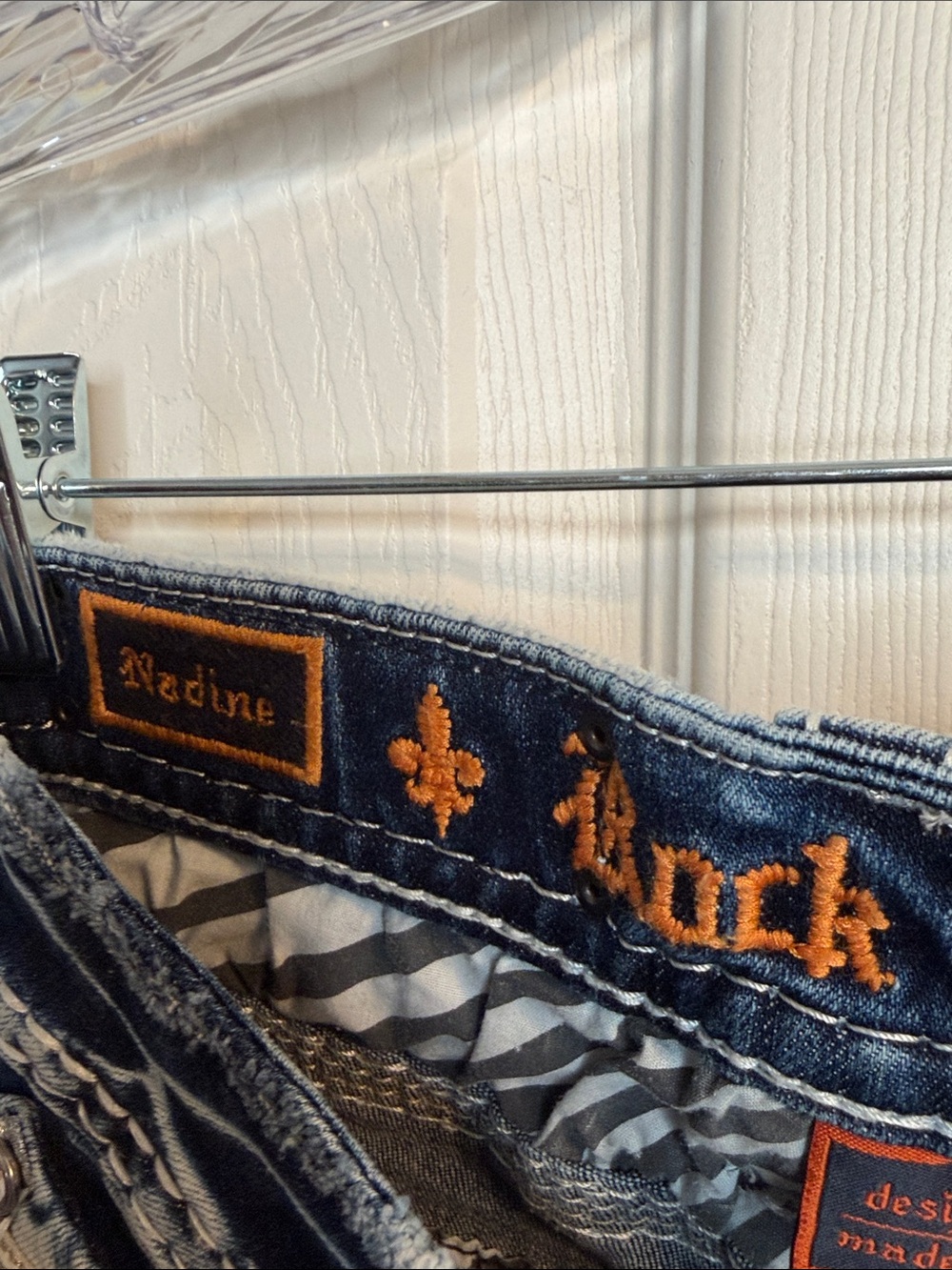 Rock Revival Distressed Blue Wash Womens Denim Shorts - Picture 8 of 13